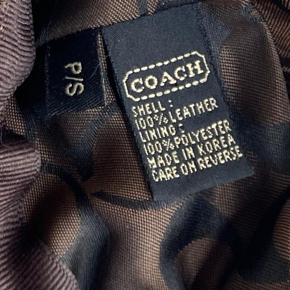 Coach Brown Suede Bucket Hat with Dark Brown Leather Strap - Picture 11 of 11
